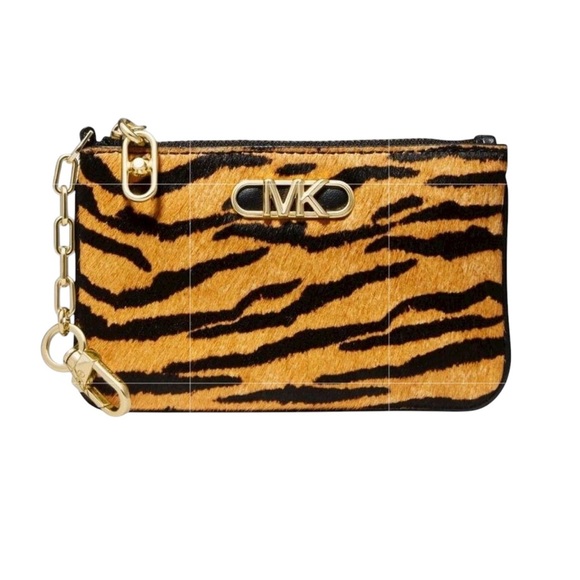 MICHAEL MICHAEL Kors NWT Animal Print Calf Hair Parker Key Card Holder - Picture 1 of 13